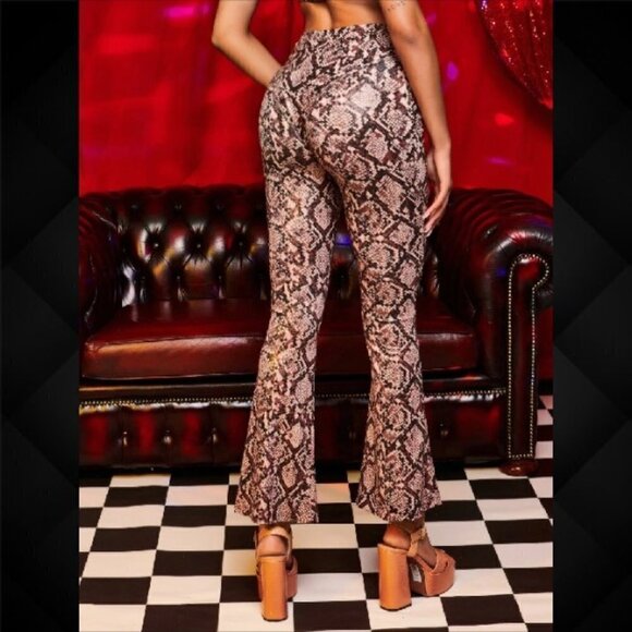 NWT Snakeskin Flared Pants - Picture 4 of 5